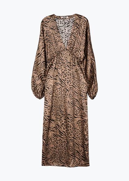 Ciao Lucia Asta Dress in Leopard Silk