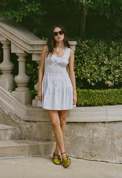 Person wearing Ciao Lucia Kala Stripe Cotton Dress
