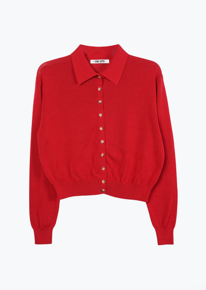 Ciao Lucia Palma Cardigan in Ruby