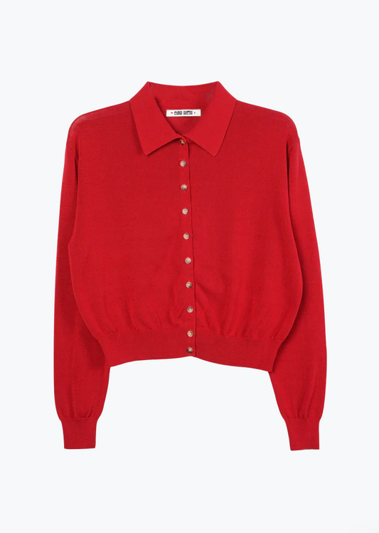 Ciao Lucia Palma Cardigan in Ruby