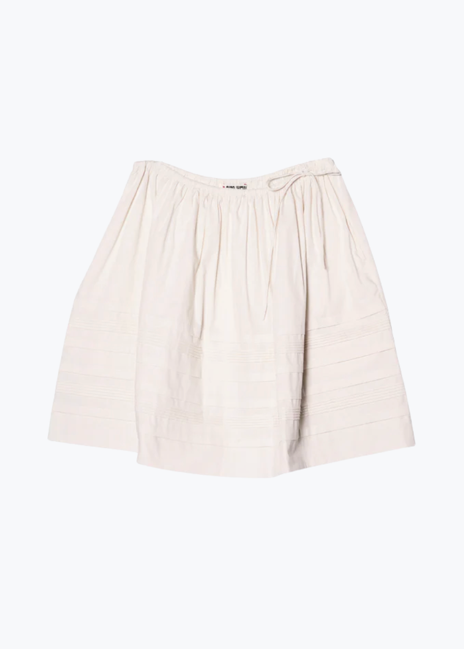 Ciao Lucia Women's Bria Cotton Poplin Skirt in Ivory