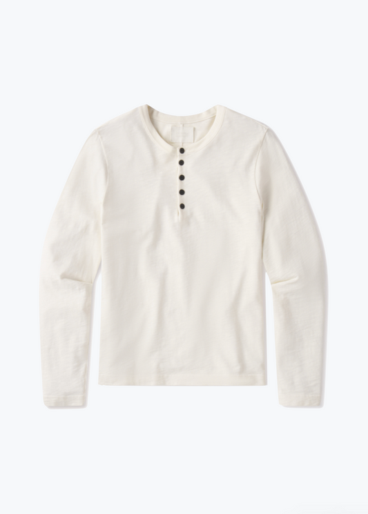 Citizens of Humanity mens Classic Henley in Canvas