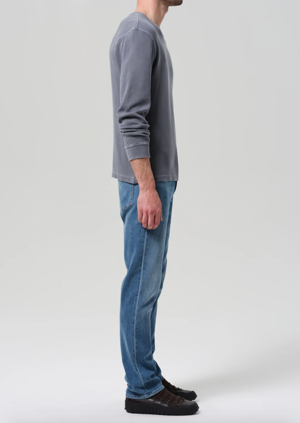 Person wearing Citizens of Humanity mens Gage Slim Straight Cashmere Denim in Anders