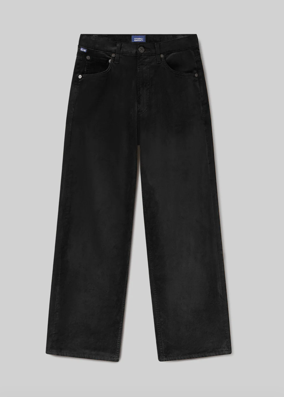 Citizens of Humanity womens Delfina Straight Velvet In Black