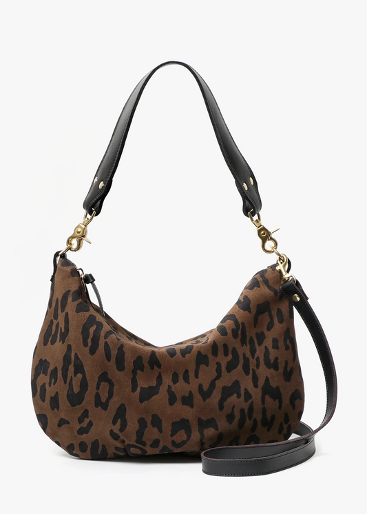 Clare V Moyen Messenger in Cocoa Pablo Cat suede bag