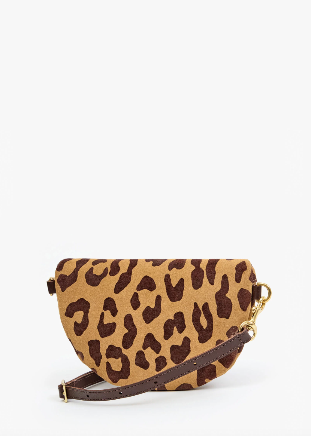 Clare V Petite Fanny in lark pablo cat suede crossbody bag