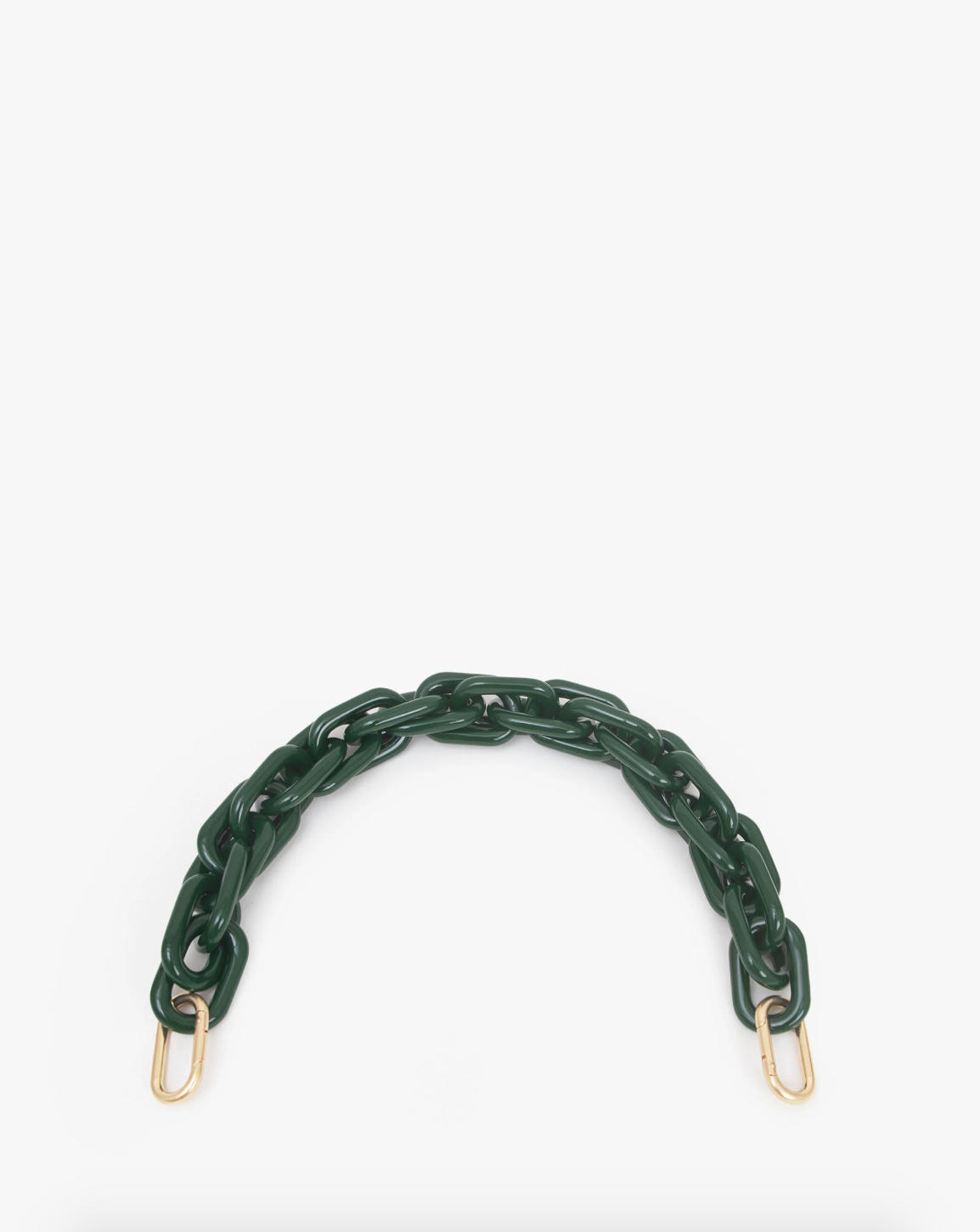 Clare V Shortie Bag Strap in Fern Green Resin