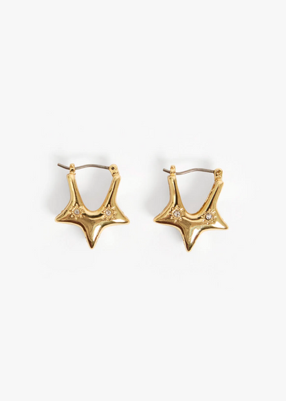 Clare V womens gold plated Étoile Hoops earrings