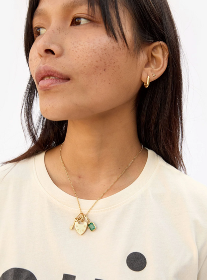 Person wearing Clare v Padlock Locket Charm