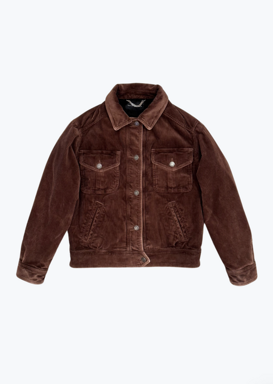 Cout de la Liberte Fuji Workwear Stretch Corduroy Jacket Chocolate Brown