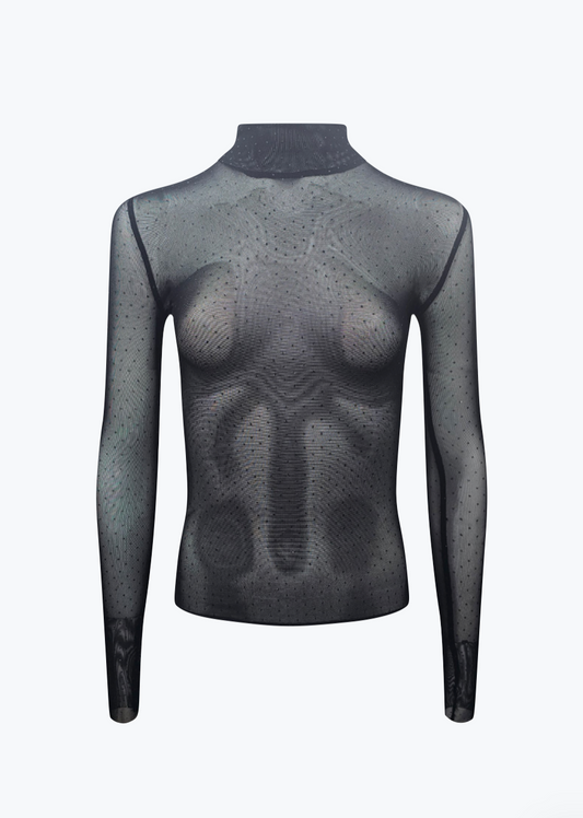 Cout de la liberte Ayla Long Sleeve Tulle Top