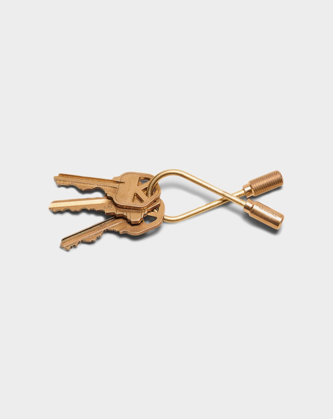 Craighill Closed Helix Keyring - Brass