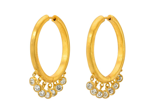 24mm Diamond Veil Signature Hoops