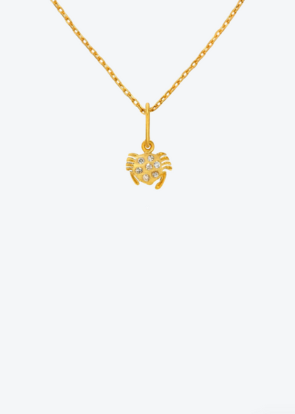 Darius Fine Jewelry 18k yellow gold Mini Dendera Zodiac Diamond Cancer Charm