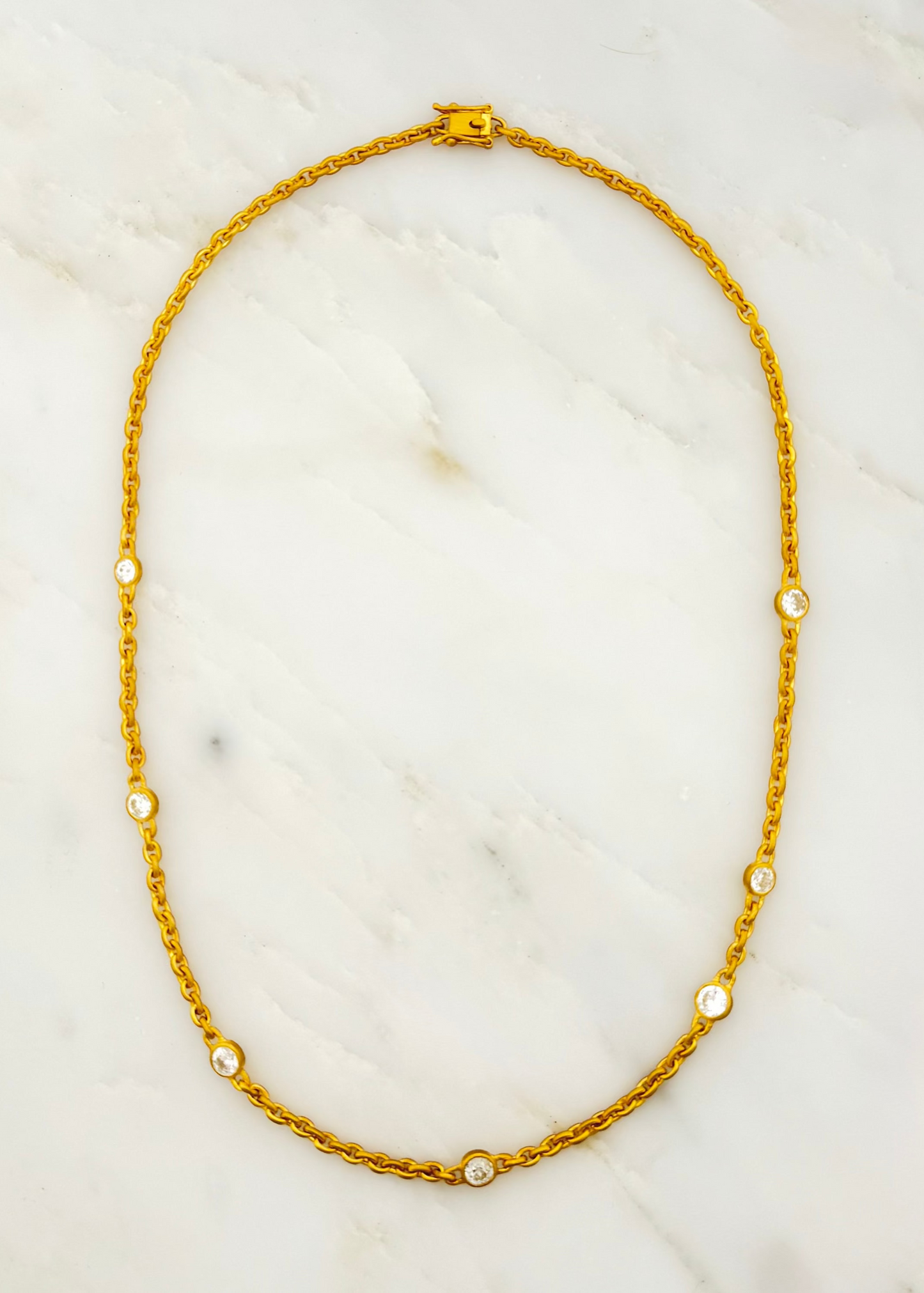 Darius fine jewelry 18k yellow gold 17” Diamond Fairy Chain