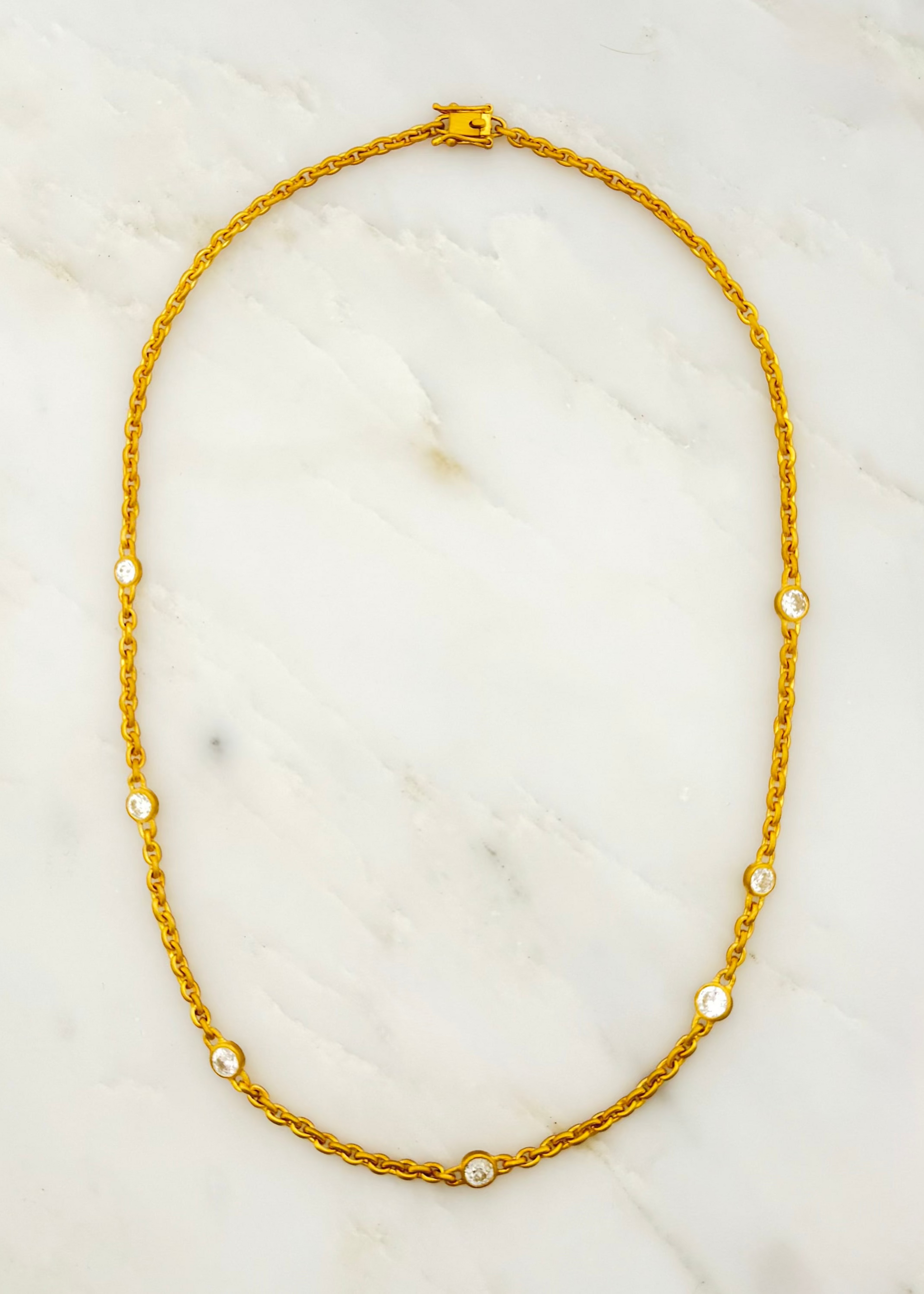 Darius fine jewelry 18k yellow gold 17” Diamond Fairy Chain