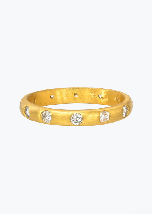 Darius fine jewelry 18k yellow gold Diamond Signature Band