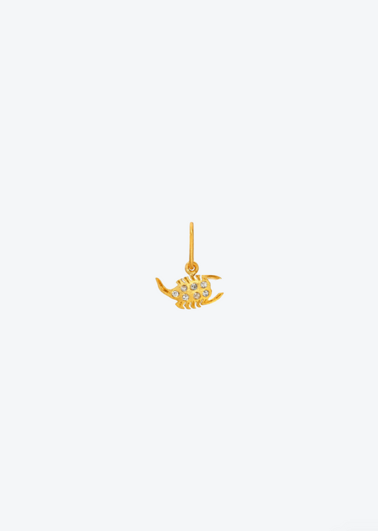 Darius fine jewelry 18k yellow gold Mini Dendera Zodiac Diamond Scorpio Charm