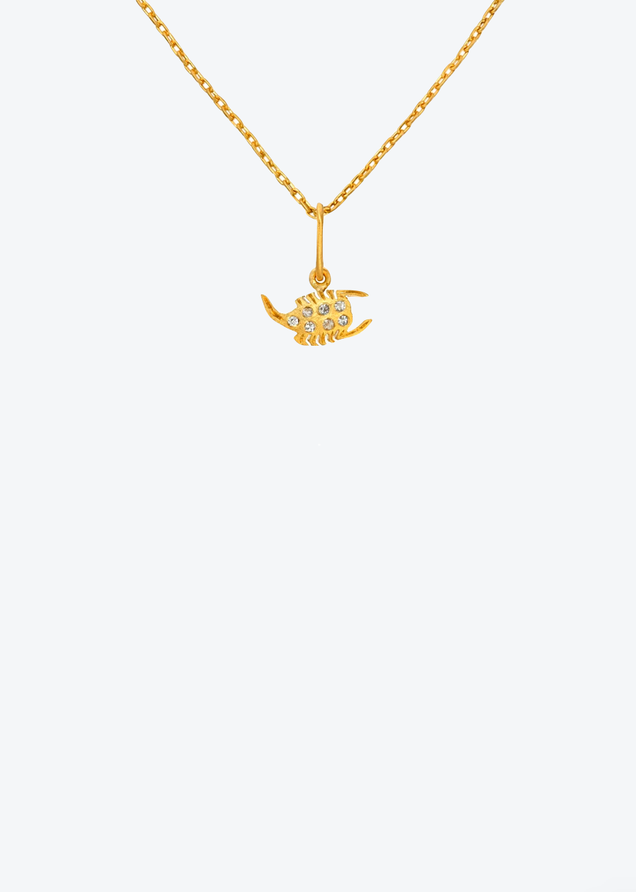 Darius fine jewelry 18k yellow gold Mini Dendera Zodiac Diamond Scorpio Charm