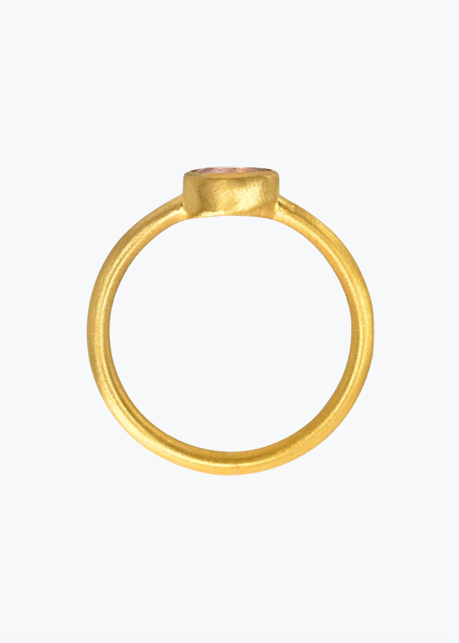 Darius fine jewelry 18k yellow gold Padparascha Sapphire Gem Fairy Band