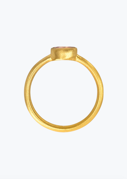 Darius fine jewelry 18k yellow gold Padparascha Sapphire Gem Fairy Band