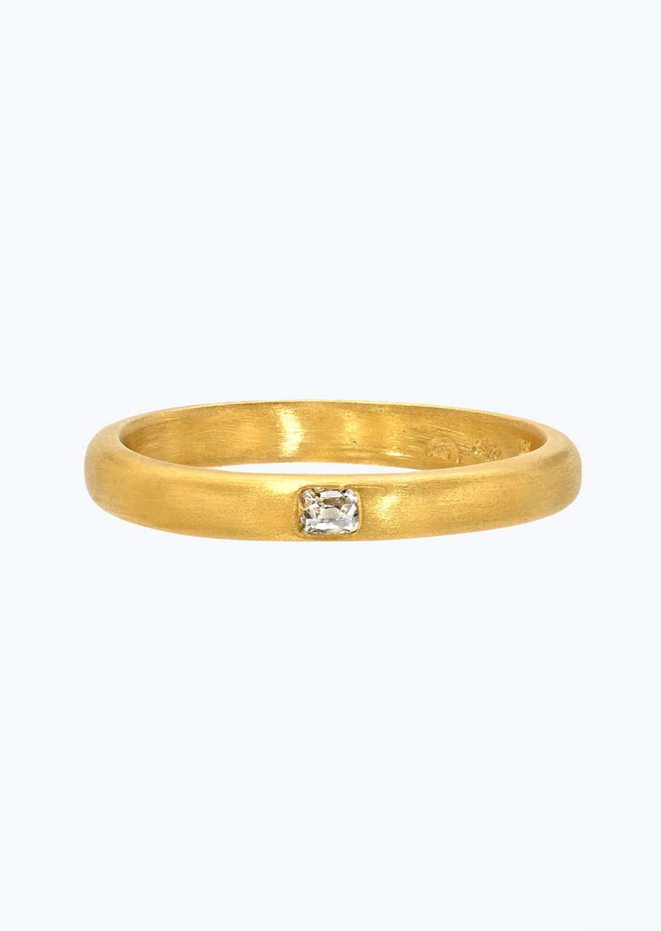 Darius fine jewelry 18k yellow gold Single Diamond Signature Band