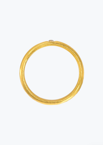 Darius fine jewelry 18k yellow gold Single Diamond Signature Band