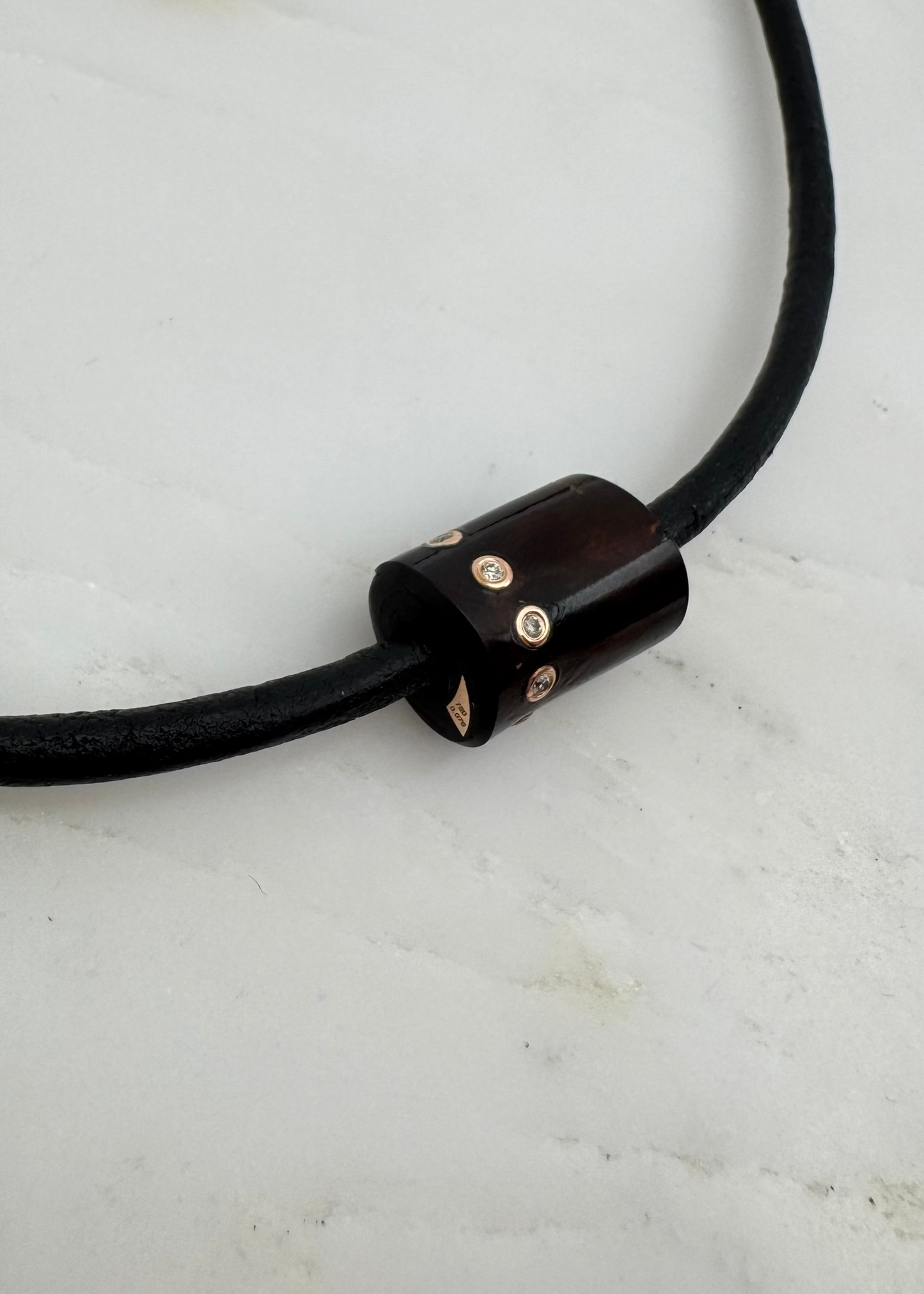 Dezso fine jewelry 18k rose gold Coral Bead with Diamonds