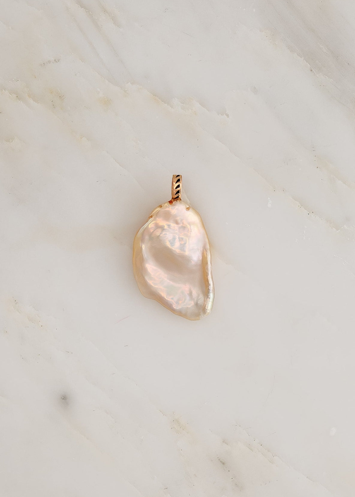 Dezso fine jewelry 18k rose gold Grande Pearl Charm