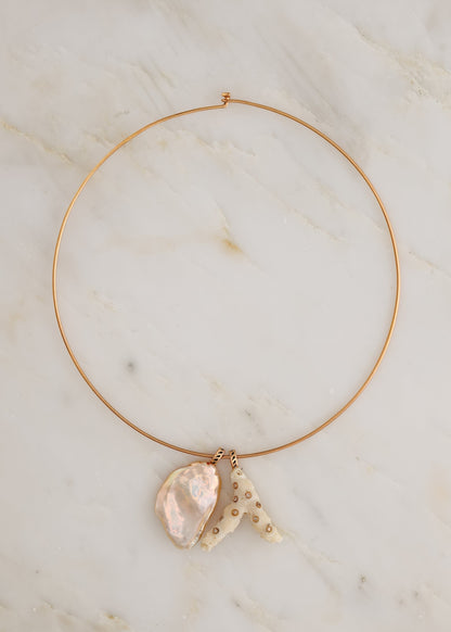 Dezso fine jewelry 18k rose gold Grande Pearl Charm