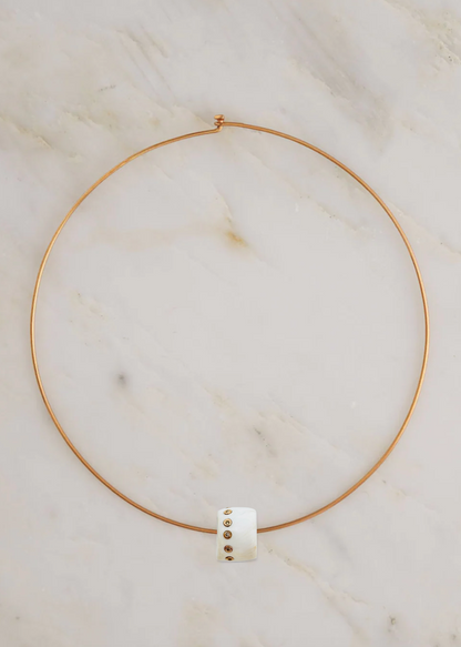 Dezso fine jewelry Natural Shell Bead with Diamonds