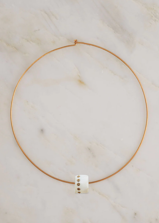 Dezso fine jewelry Natural Shell Bead with Diamonds