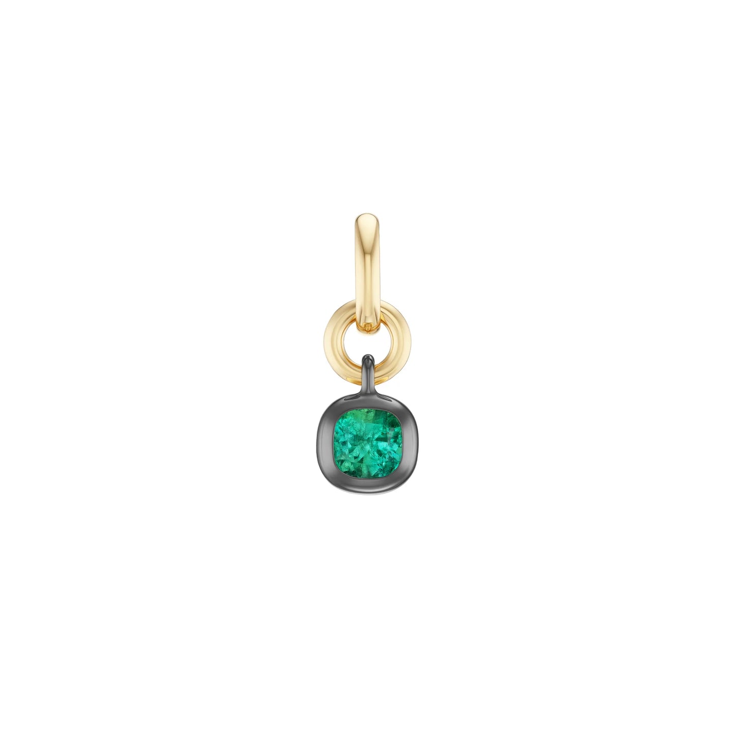One of a Kind Emerald Carriage Pendant
