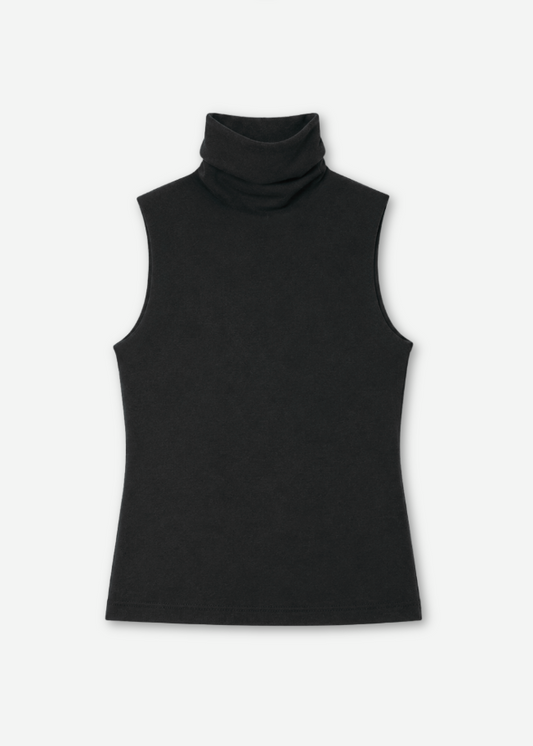 ENZA COSTA WOMENS Cashmere Jersey Shell in Black