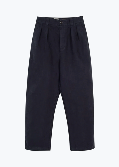 Eat Dust Mens Unisex Officer Cotton Chino Pleated Blue