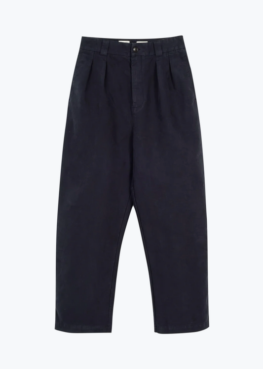 Eat Dust Mens Unisex Officer Cotton Chino Pleated Blue