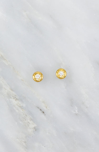 Sorellina 18k Yellow Gold L'imperatrice Diamond Star Studs