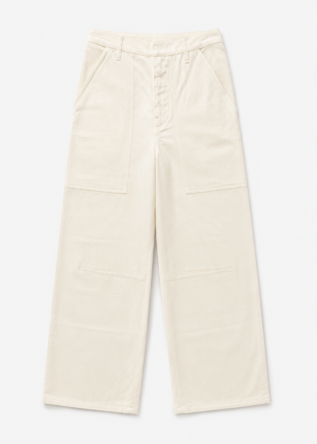 Enza Costa Twill Work Pant in Off White