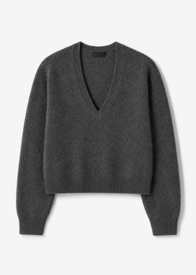 Feron Cashmere Sweater in Charcoal