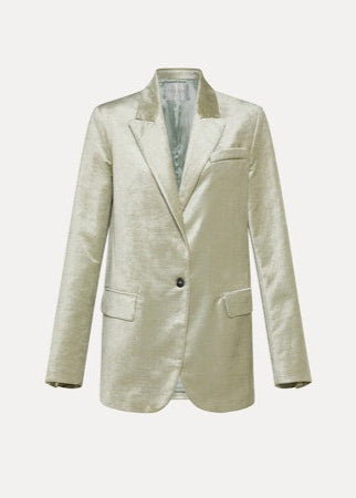 Forte Forte Cotton Viscose Stretch Velvet Jacket in Salvia