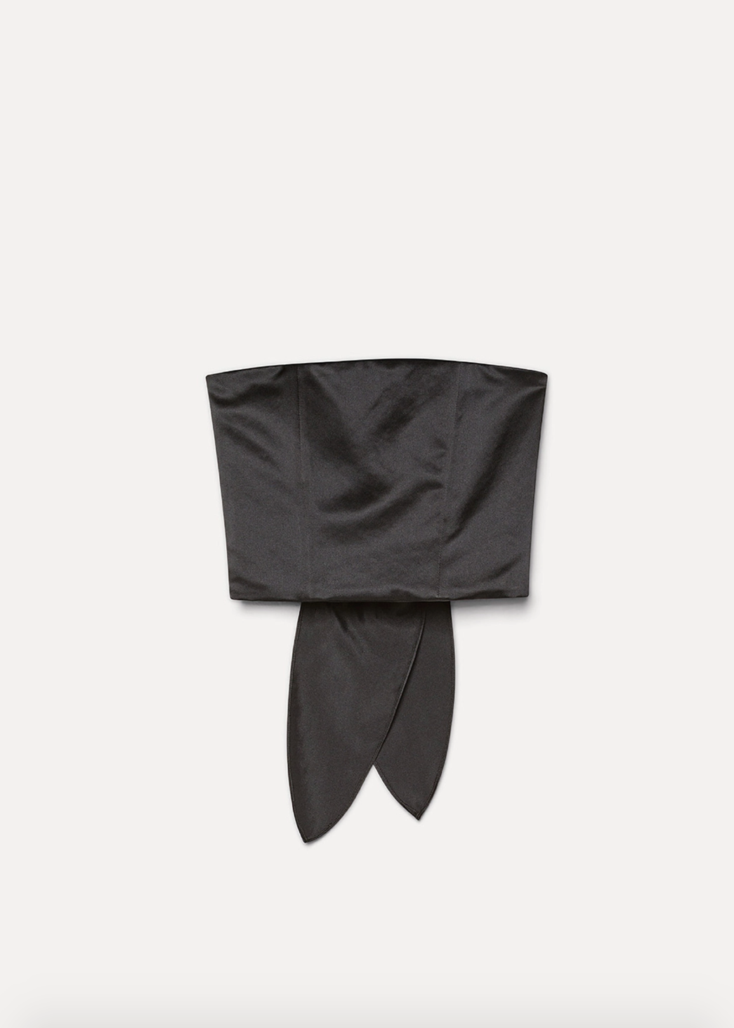 Forte Forte Duchesse Satin Bustier Top in Black