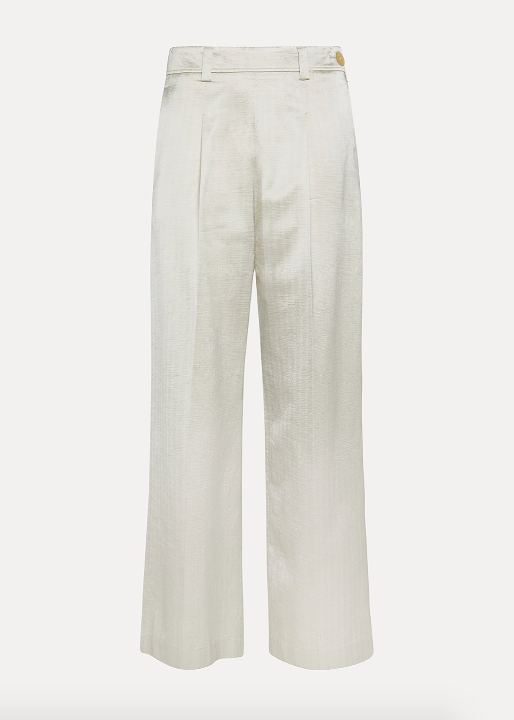 Forte Forte High-Rise Herringbone Trousers in Sand