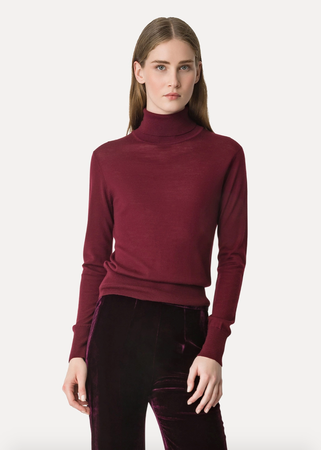 High–Neck Sweater in Superfine Merino Wool – ELI