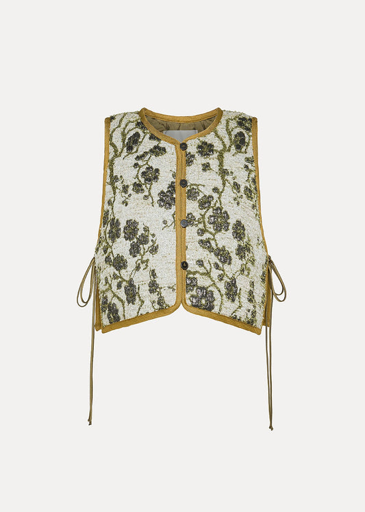 Forte Forte womens "La Lune en Fleur" Quilted Jacquard Vest 14309_myjacket