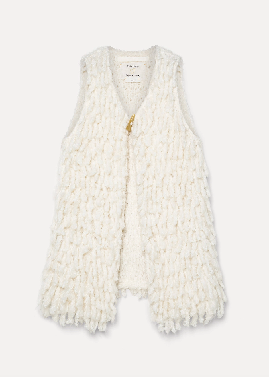 Forte forte Bouclé Vest white