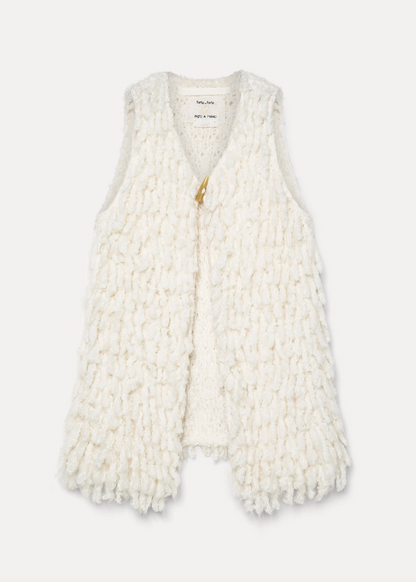 Forte forte Bouclé Vest white