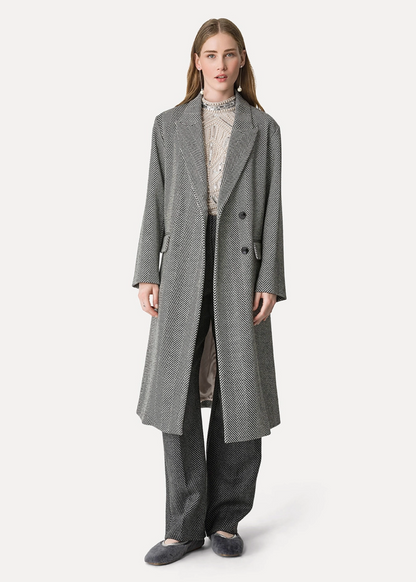 Person wearing Forte forte Chevron Wool Coat