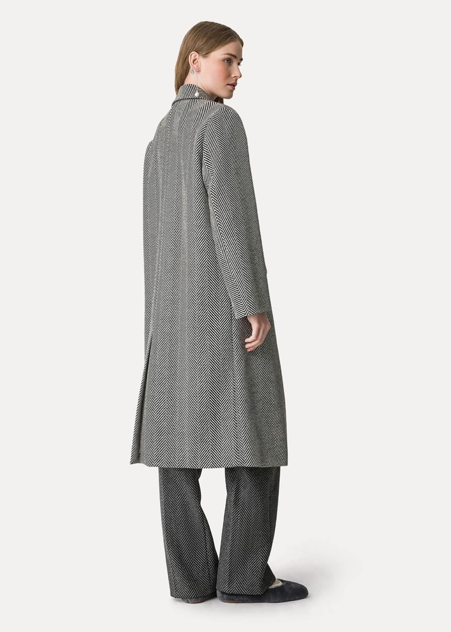 Person wearing Forte forte Chevron Wool Coat