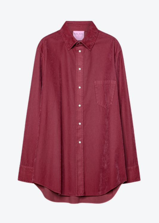 Forte forte Flocked Cotton Shirt bordeaux