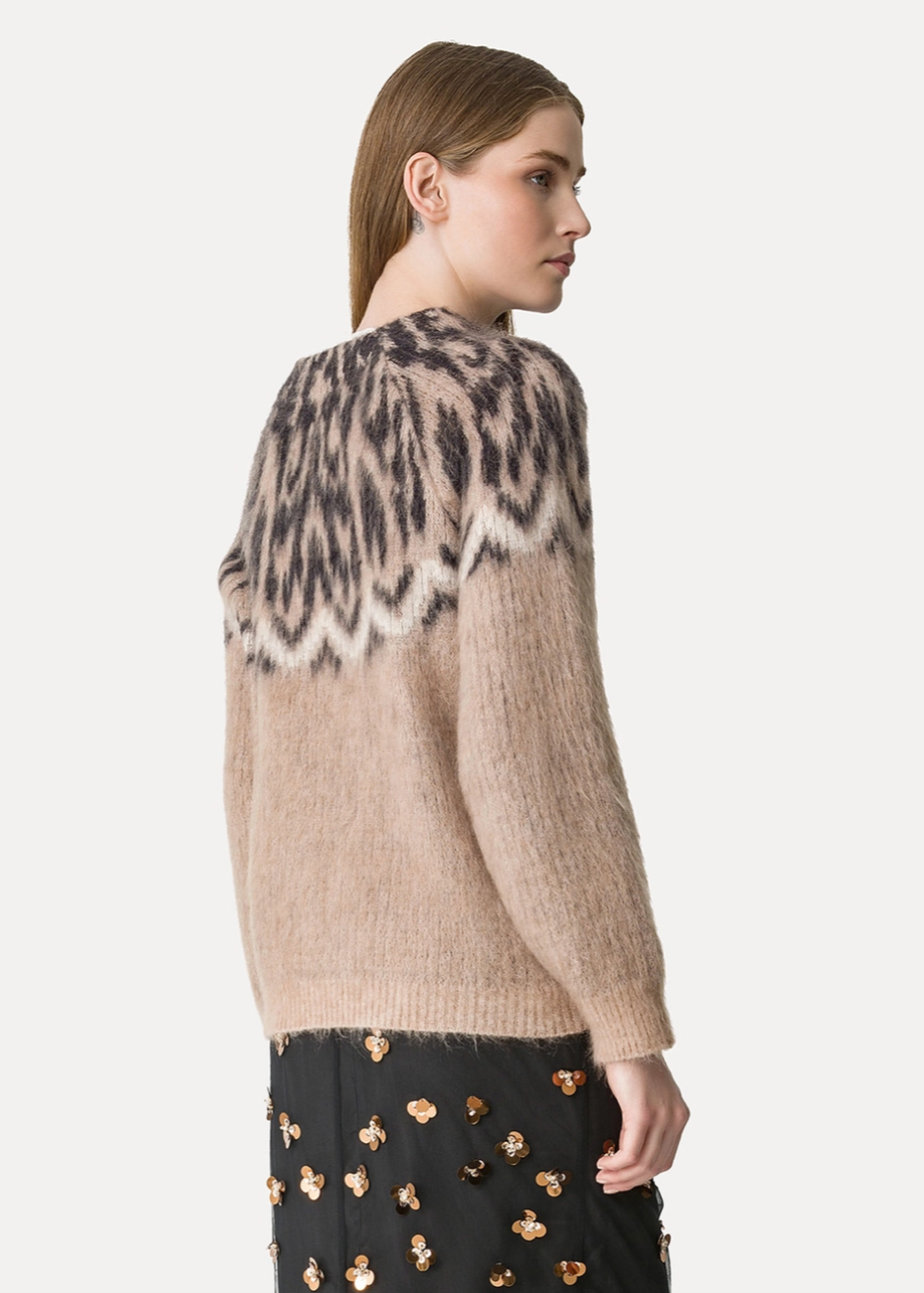 interim 40s ANIMAL JACQUARD ALPACAセーター INTERIM 40s ANIMAL JACQUARD ALPACAセーター